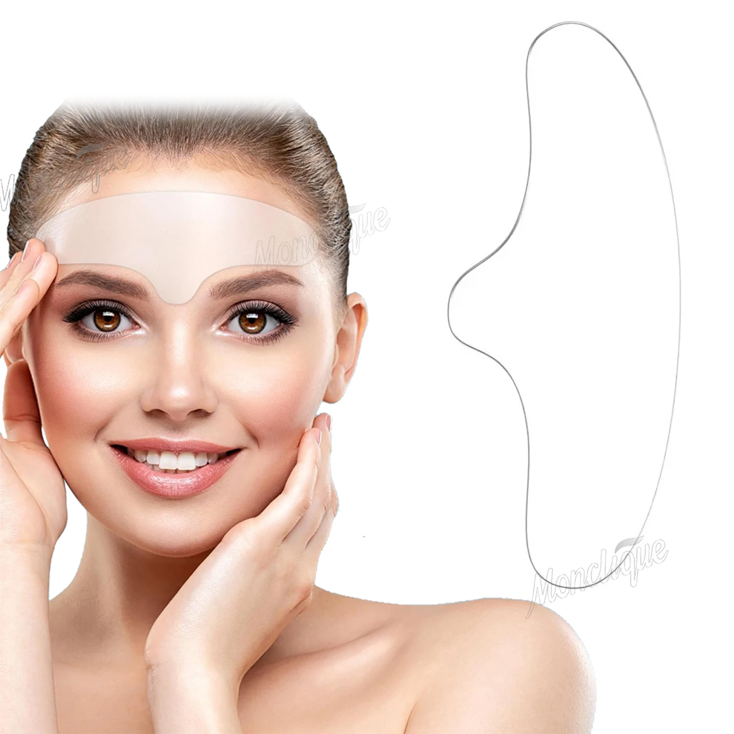 قابلة لإعادة الاستخدام سيليكون بقع الجبين التجاعيد التصحيح تفتيح الجبين التجاعيد لصقة هلامية مكافحة Rimpel منصات ملصقات العناية ببشرة الوجه #1