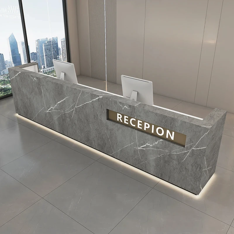 Salon Reception Desk Restaurant Front Table Counter Bakery Lectern Simple Business Checkout Supermarket Modern Muebles Bank Help