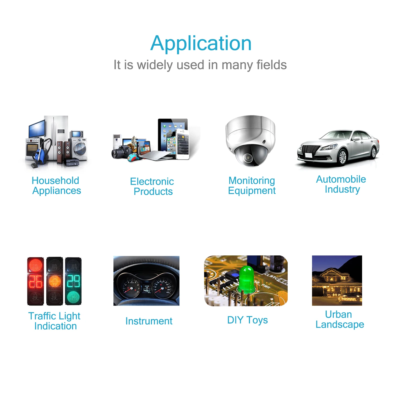 Kit de diodo LED ultra brilhante, lente difusa clara, F3 emitindo sortimento, branco quente vermelho verde azul UV roxo amarelo laranja rosa, 3mm