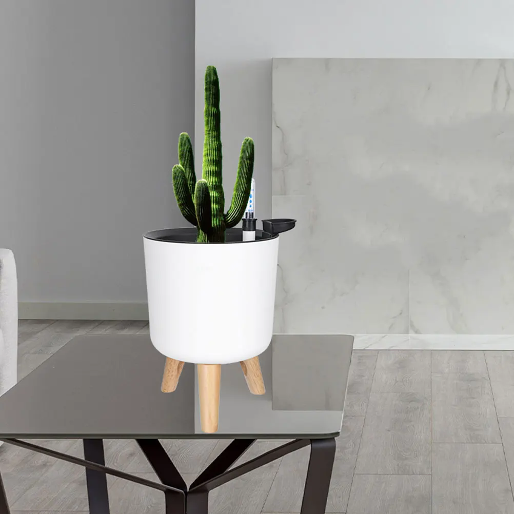 أصيص زهور سقي تلقائي للمزارعون أوعية منزلية مع حاوية متداخلة لزراعة داخلية فتل