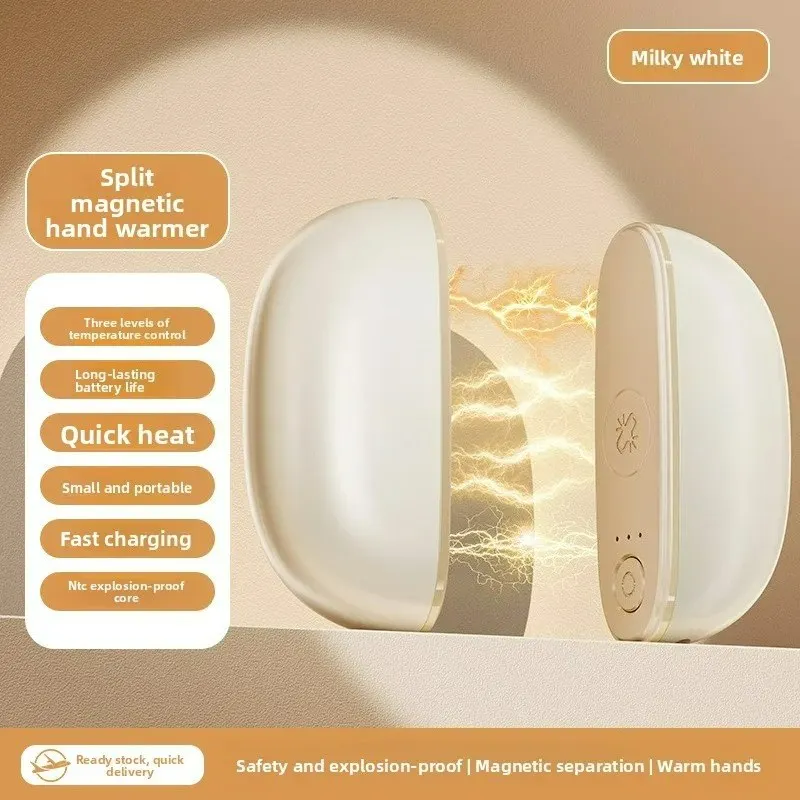 Customizable 2 in 1 Magnetic Hand Hand Warmer Heater Setting Split Pocket Heater Portable Hand Heater for Indoor Out