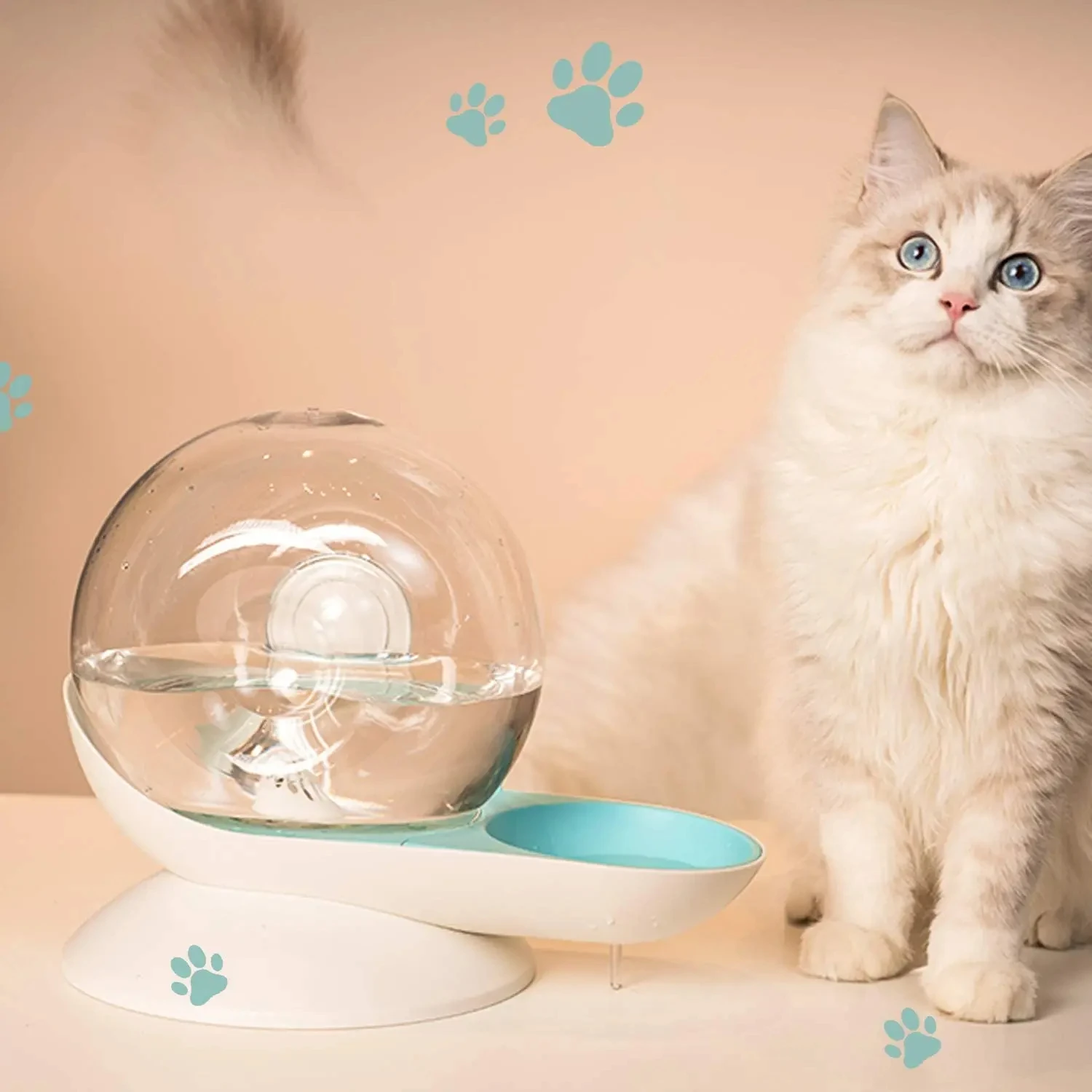 

Snails Bubble Cat Water Fountain Automatic Pet Water Dispenser for Cats Dogs Large Capacity Cat Drinking Bowls Pet Supplies Tie