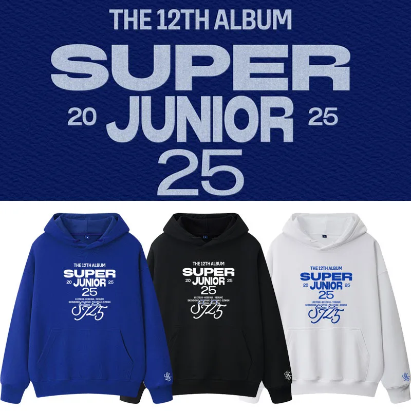 SUPER JUNIOR フーディ(M) Super Junior Hoodie 12TH ALBUM Super Junior 25 Letter Print