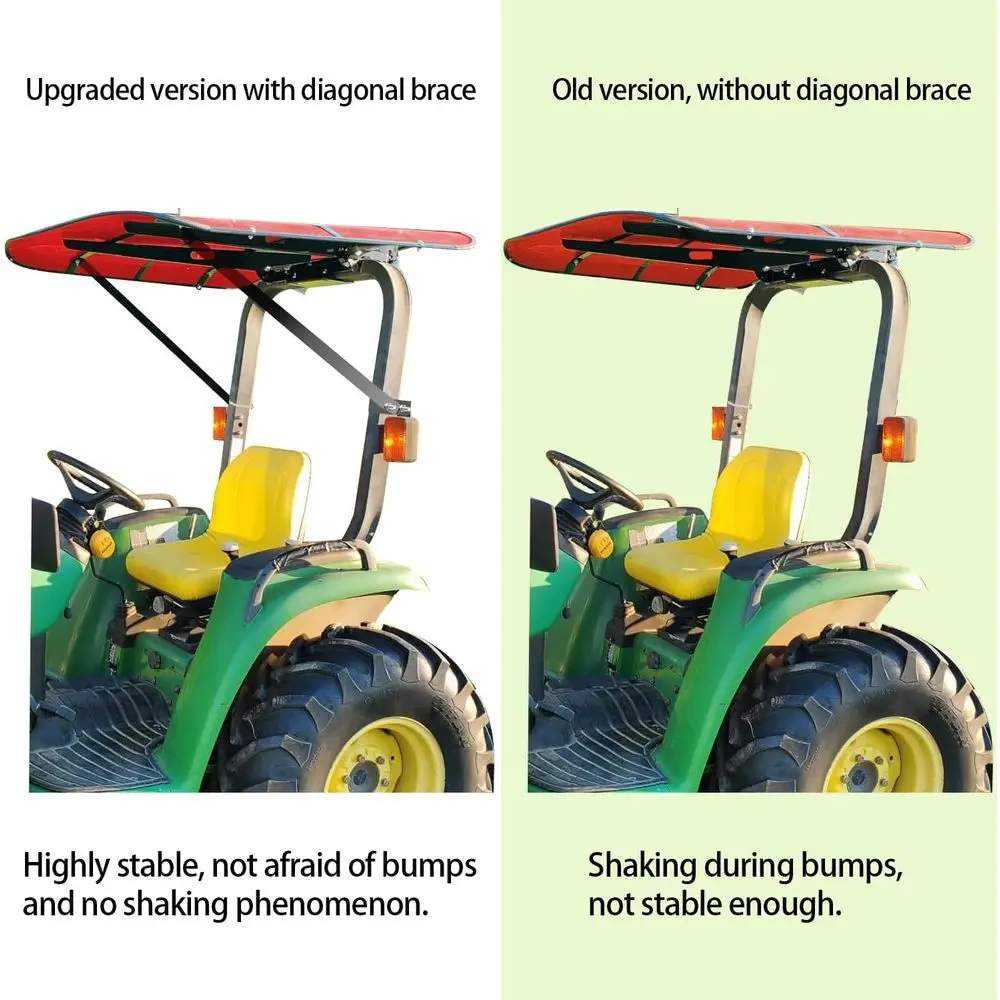 52 x 52 Red Tractor Mower Sunshade Canopy with ROPS Protection