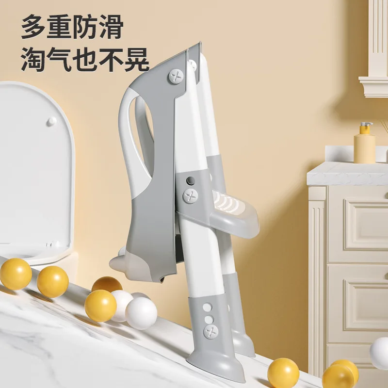 어린이 화장실 계단형 변기 보조 매트 랙 발판 소년 소녀용