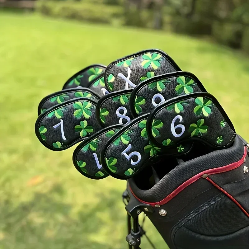 10pcs Lucky Clover Golf Iron Head Covers