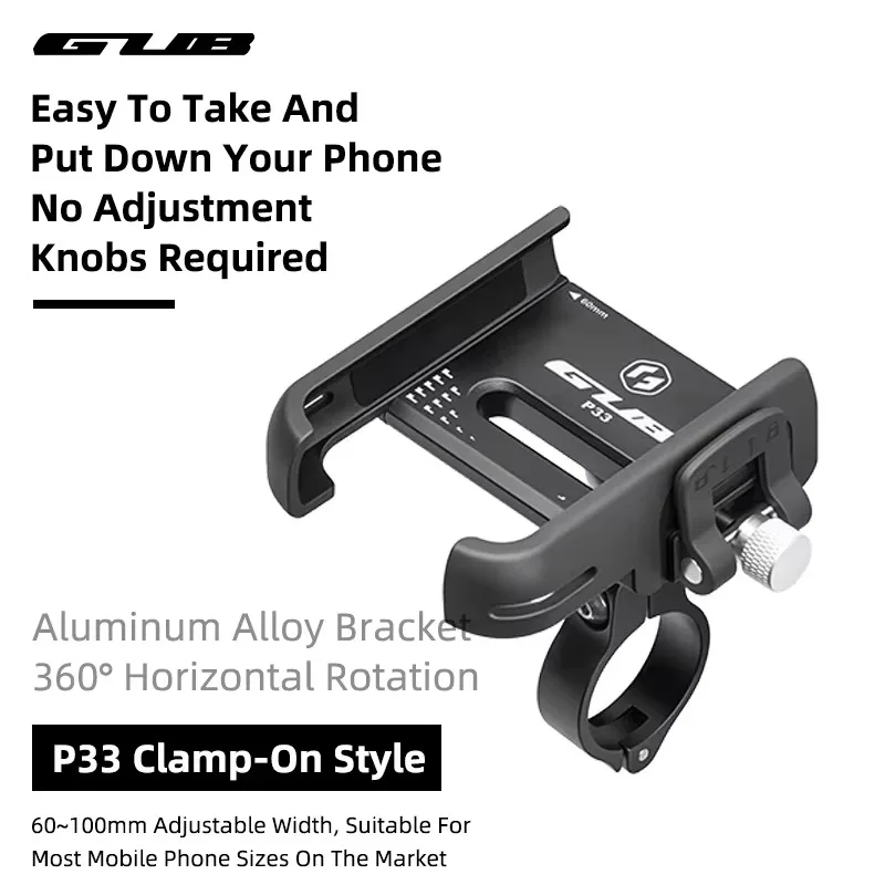 GUB 360° Rotating Bicycle Phone Holder Aluminum Alloy Anti-Slip Electric Vehicle Motorcycle Navigation Quick Release Bracket
