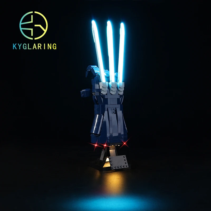 Kyglaring Led Lighting Set DIY Toys for 76250 Wolverine's Adamantium Claws Building Blocks(Not Included Building Blocks)