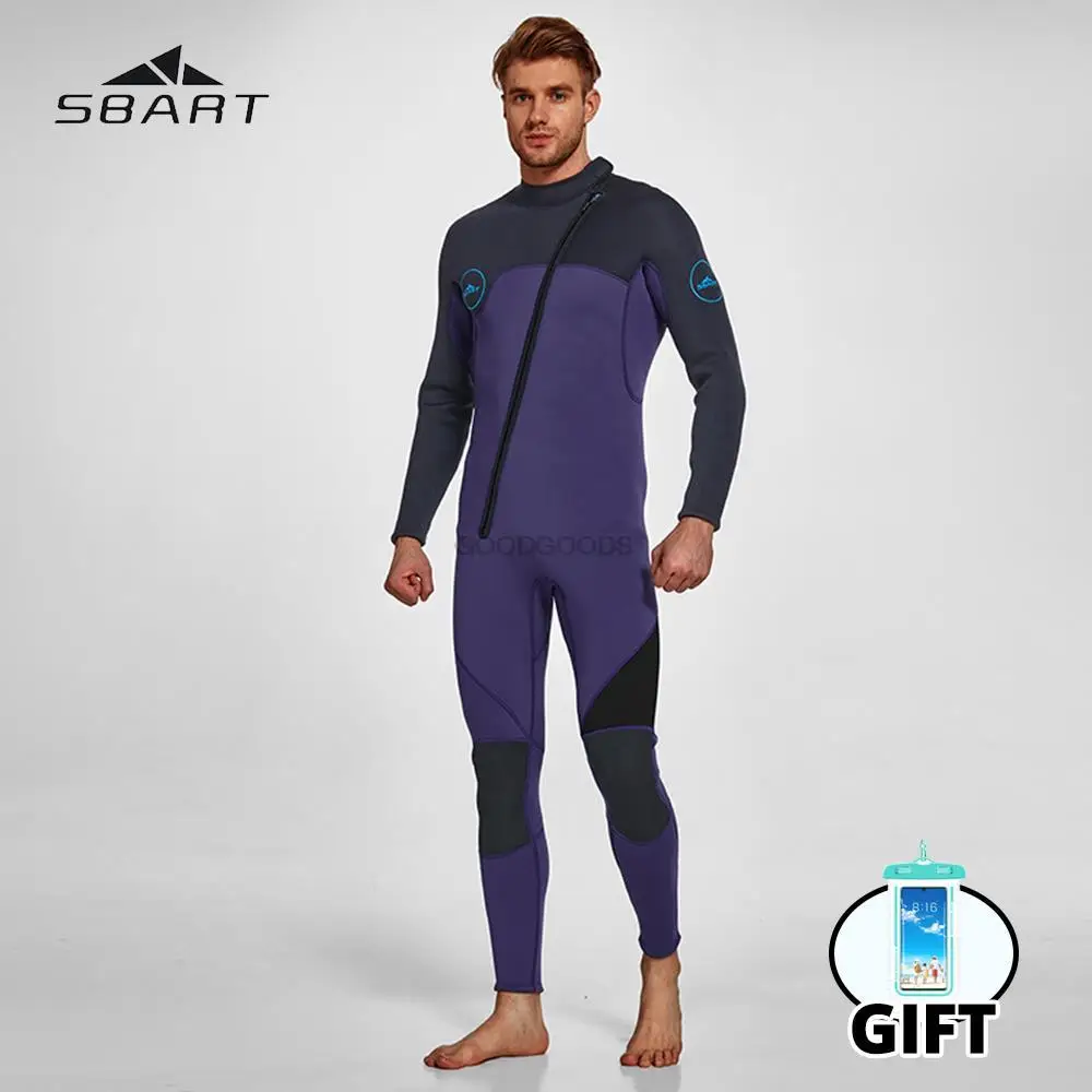 

SBART 3MM Neoprene Wetsuit Men Surf Scuba Diving Suit Equipment Underwater Fishing Spearfishing Kitesurf Swimwear Wet Suit