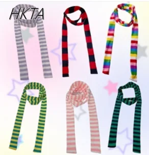 

Fashion Striped Y2K Hot Girl Dopamine Girls Sub-Culture Colorful Striped Scarf Women Decorative Thin Scarf Spring and Autumn