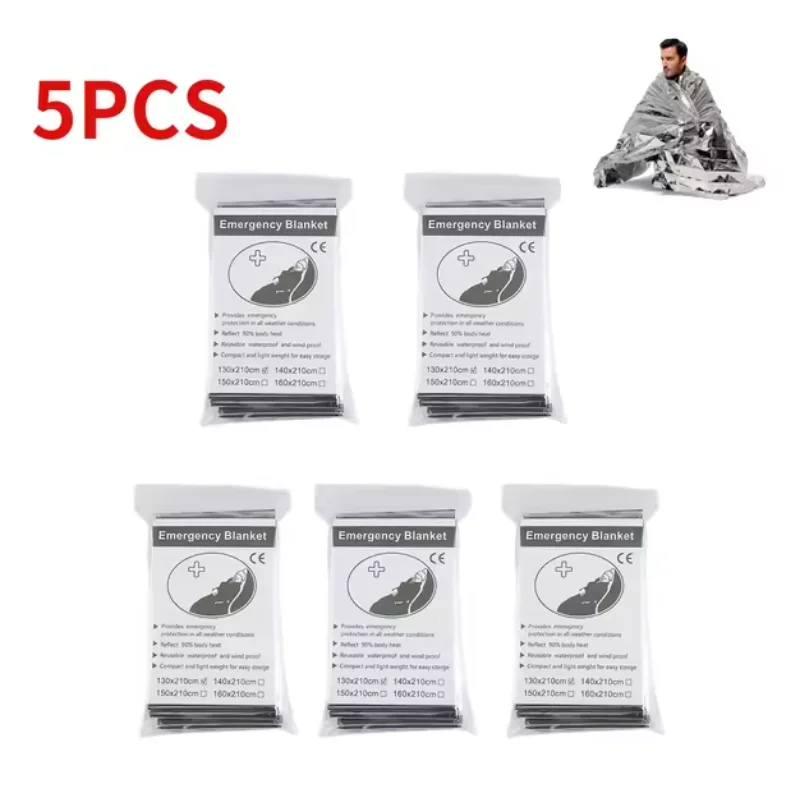 خيمة كيس نوم برتقالي وأخضر، بطانية طوارئ ذهبية وفضية، عازلة ومقاومة للماء للتعامل مع الطقس المفاجئ #6