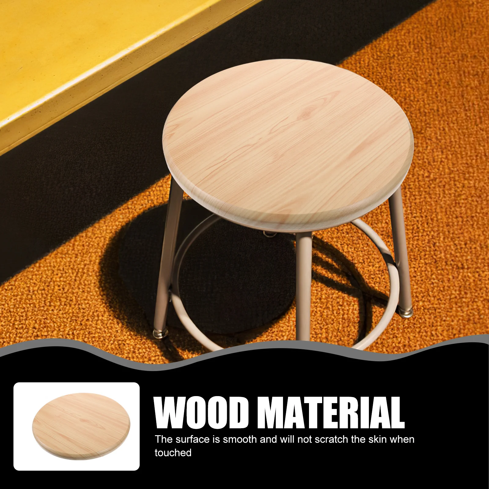 Sturdy Wooden Stool Seat Replacement Round Wood Cushion for Dining Room Kitchen Wedding Banquet Chair Seat Replacement