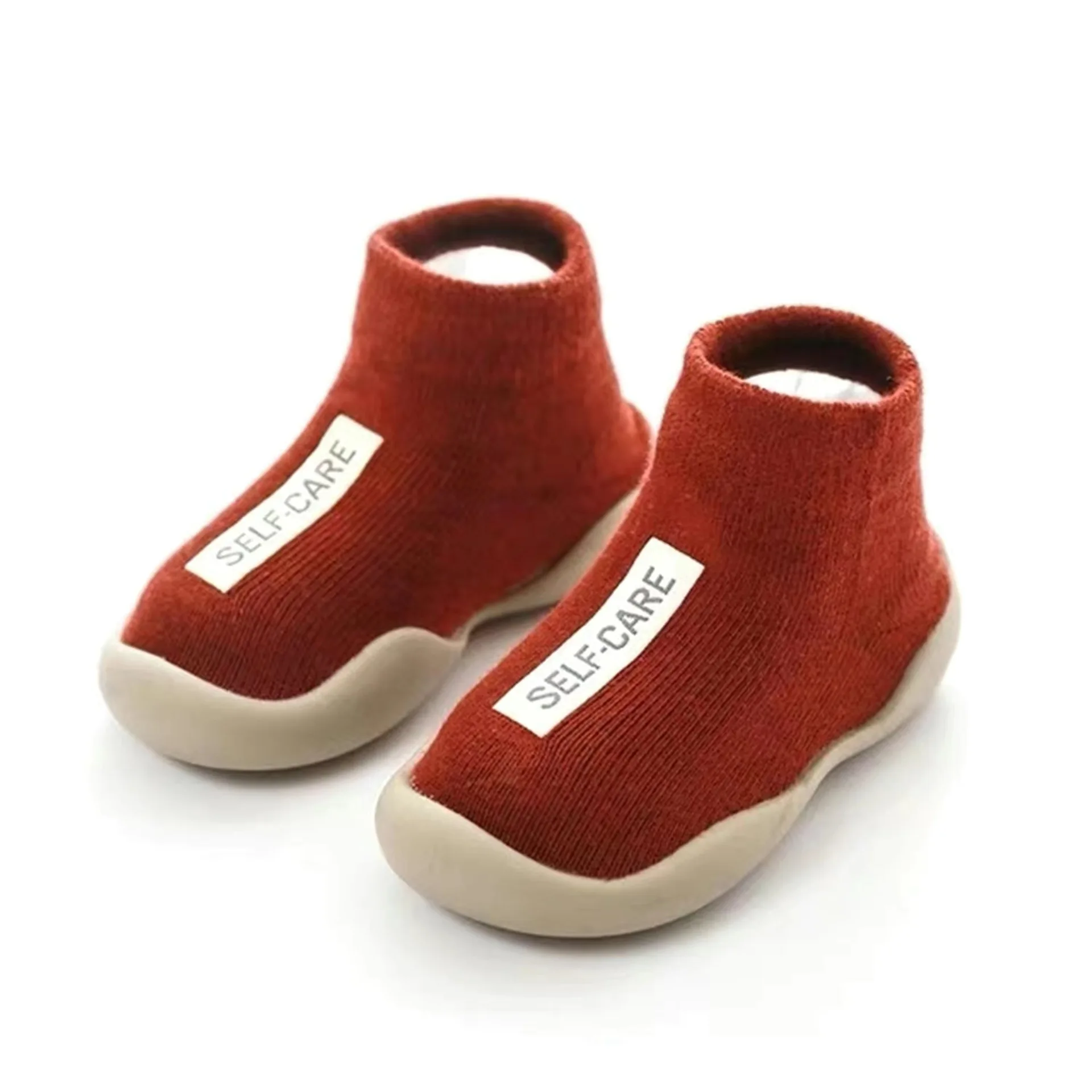 Baby Shoes Knitted First Step Shoes for Babies Boy Girl Pre Walkers 0 to 3 6 9 12 18 24 Months Soft Rubber Sole Winter Kid Shoes