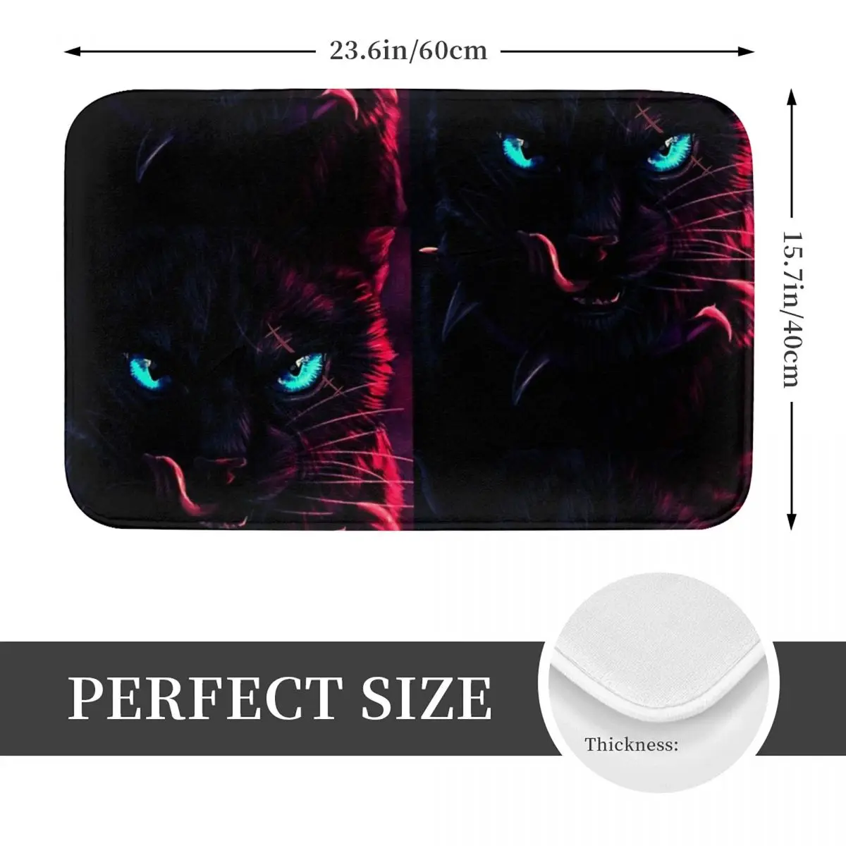 Warrior Cat Scourge Non-slip Doormat Floor Mat Water oil proof Carpet Rug for Kitchen Entrance Home Bedroom Footpad Mats