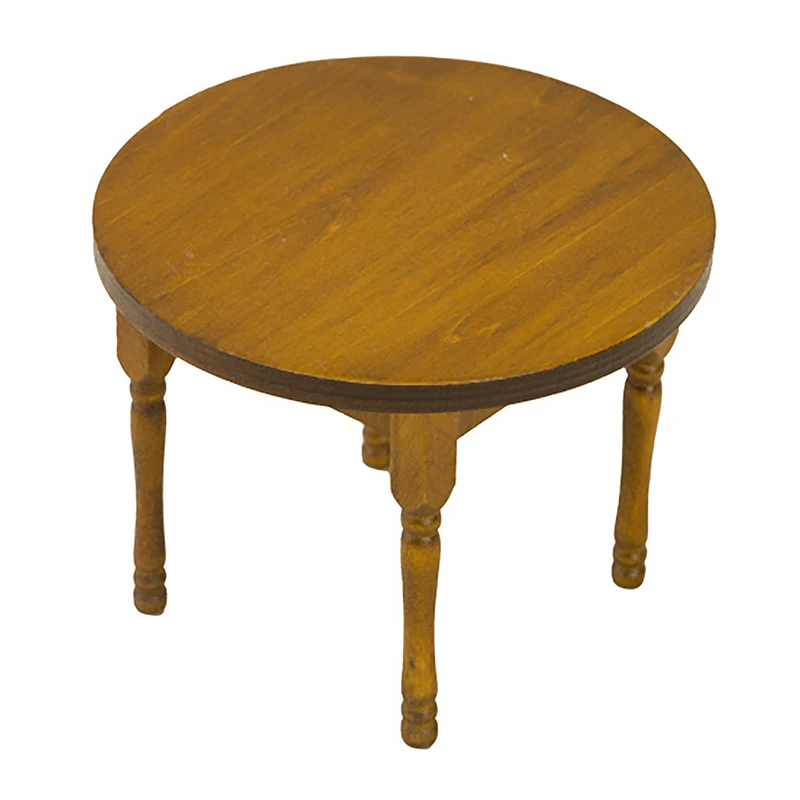 Decoración de casa de muñecas, mini mesa redonda y silla, muebles, modelo de escena, accesorios para fotos