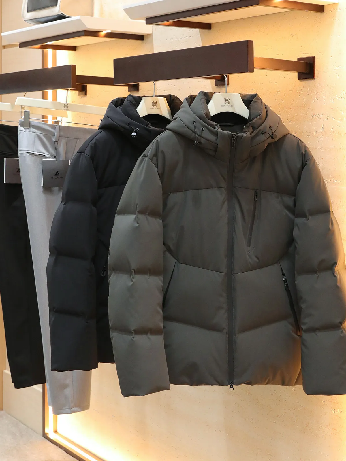 

Мужская пуховая куртка класса люкс с ионами серебра, теплоотражающая, с капюшоном, повседневная, для города и отдыха, на молнии, удлиненная