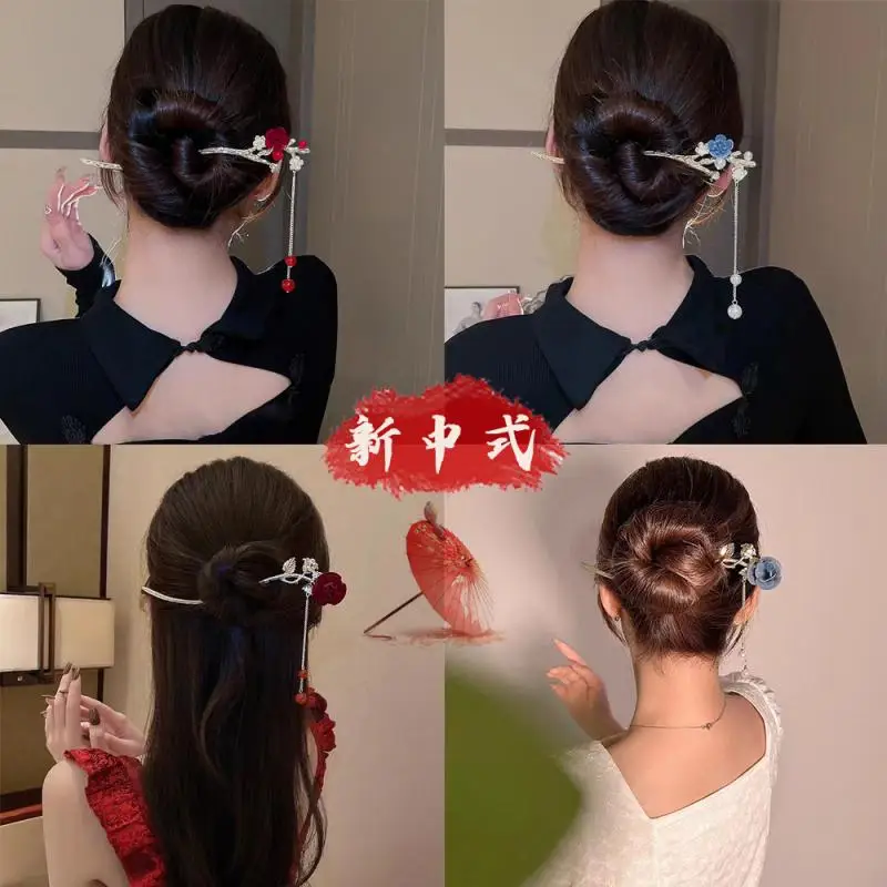 

New Chinese style retro hairpin woman simple antique style design sense coil hairpin high-end sense hair accessories trend