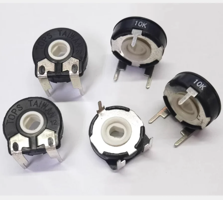 10 pcs per Pack Pt15nv Adjustable Potentiometer Horizontal 1k, 2.5k, 5k, 25k, 10k, 50k, 250k, 470k Brand New