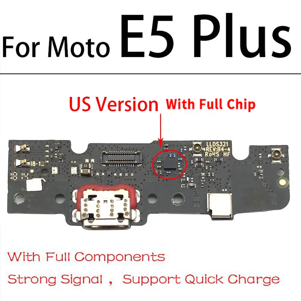 NEW USB Charger Dock Connector Charging Board Port Microphone Flex Cable For Motorola Moto E3 E4T E4 E5 E7 E6 Plus E5 Play Go