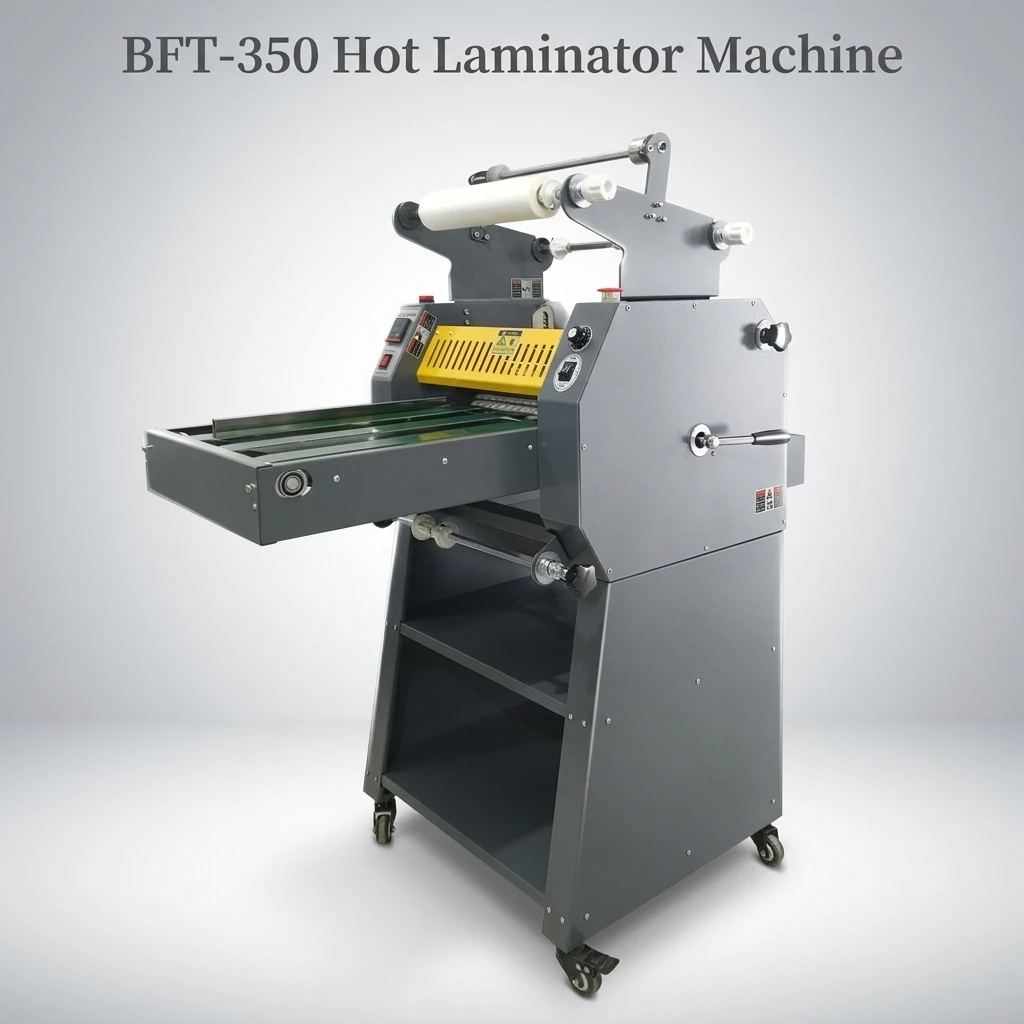 Single Double Sided 350mm A3 Roll To Roll Label Hot Laminator Machine