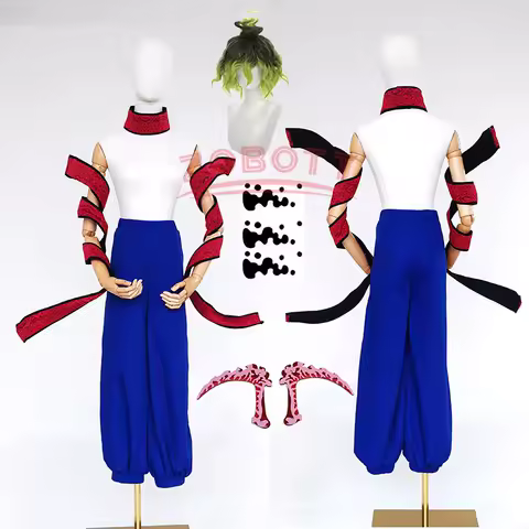 Devil Hunter Gyutaro Shabana Cosplay Costume Wig Weapons Tattoo Stickers Daki New Anime Upper Rank Six Full Set