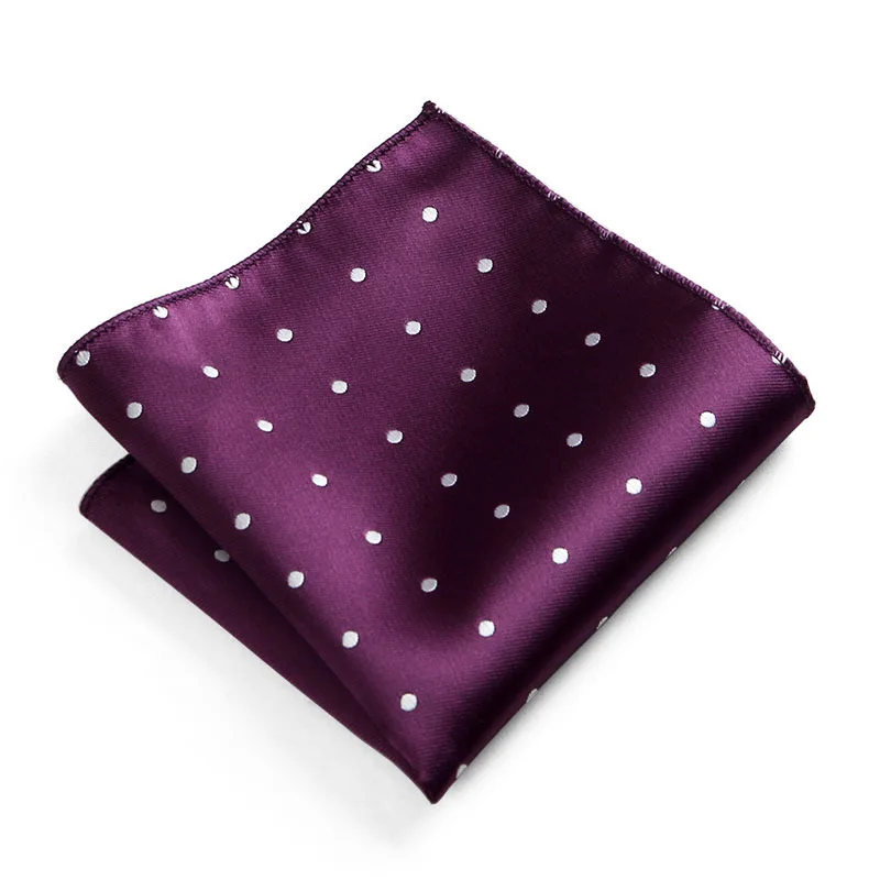 23cm klasyczny Polka Dot mężczyźni kieszonkowy kwadrat formalny garnitur chusteczka pan młody ślubny szalik na klatkę piersiową czarny czerwony niebieski zielony poliester Hanky