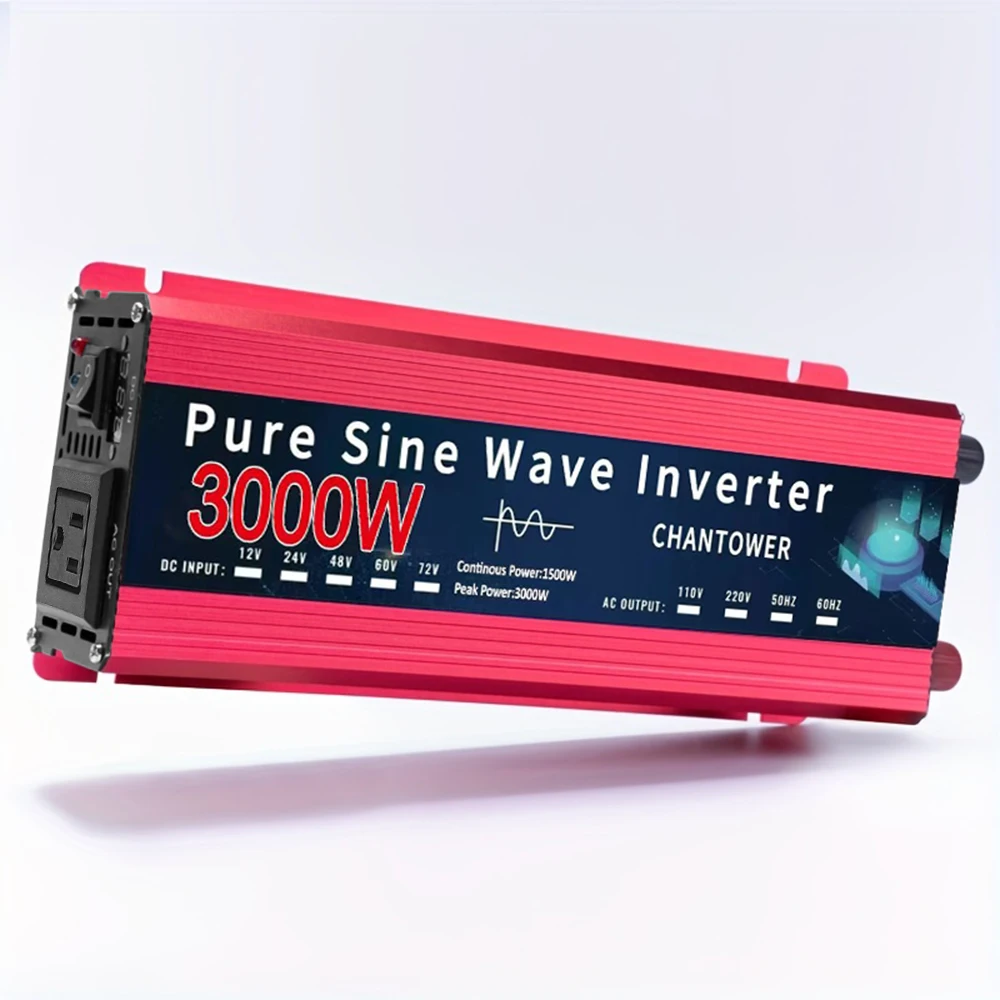Reiner Sinus-Wechselrichter, 12 V, 220 V, 24 V, 110 V, 1600 W, 3000 W, DC zu AC, tragbarer Stromrichter, Auto-Solar-Wechselrichter – Detail 9