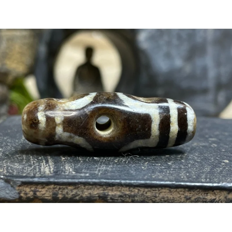 Tibetan Nepalese Himalayan Ancient agate Old Dzi Talisman 6 eye Beads Amulet