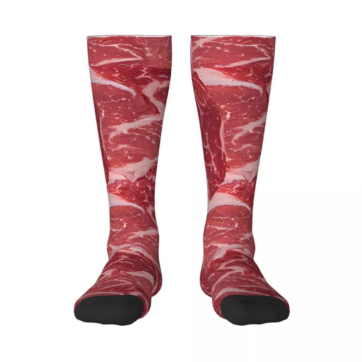 Funny Meat Print Stockings Female Socks Soft Harajuku Socks Autumn Running Sports Anti Skid Pattern Socks Gift