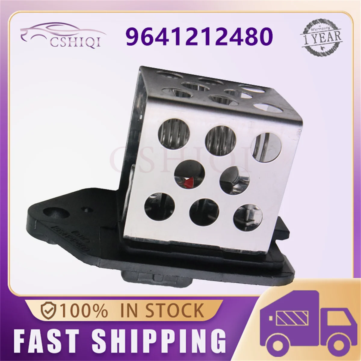 9641212480 Heater Blower Fan Motor Resistor 9641212480 Fit For Para Peugeot 206 CC 307 CC 1998-2010 126763 1267E3 Auto Parts