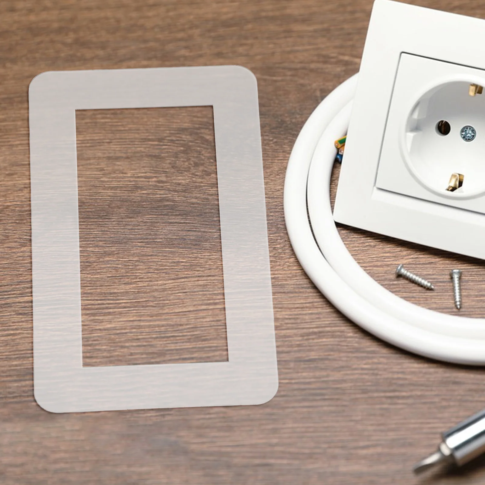 

Acrylic Light Switch Panel Cover Decorative Socket Sticker Protector Easy Install Home Decor Safety Thickened Edge