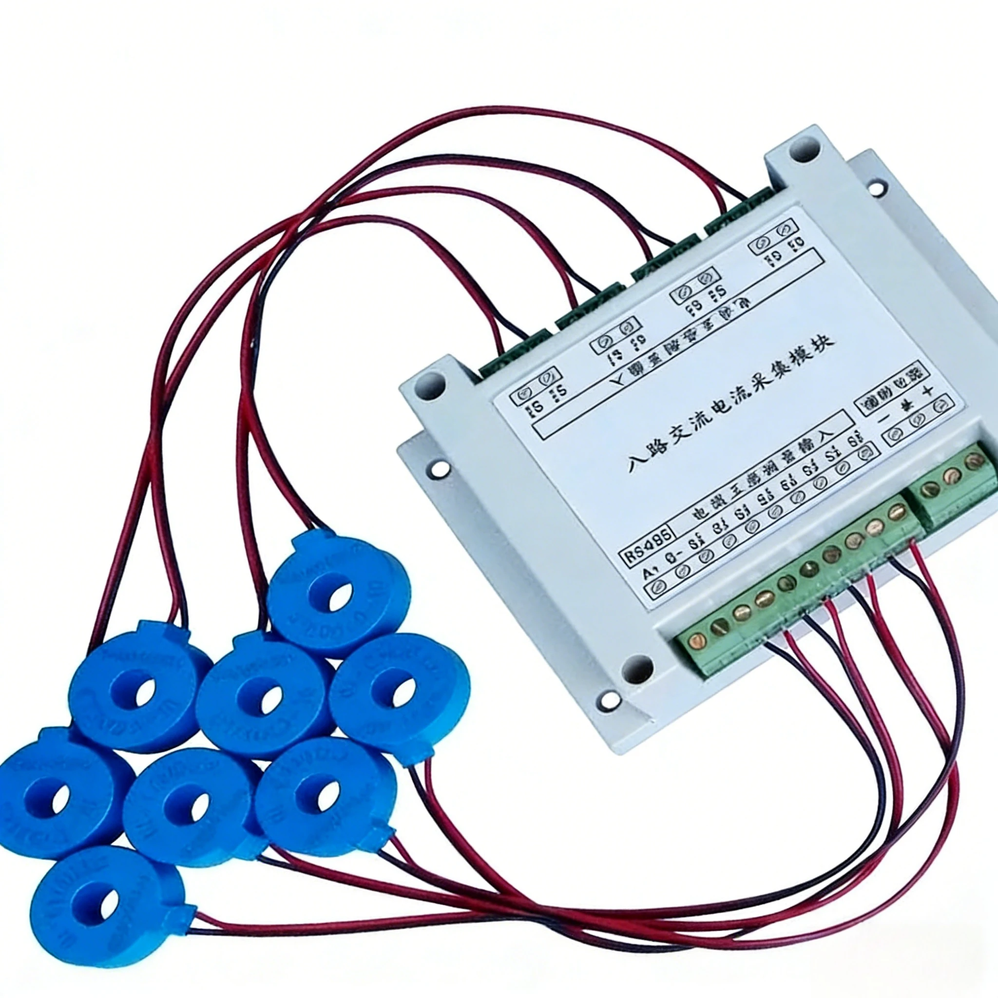 8-Channel AC Current Acquisition Module, MODBUS-RTU Protocol, RS485 Current Measurement