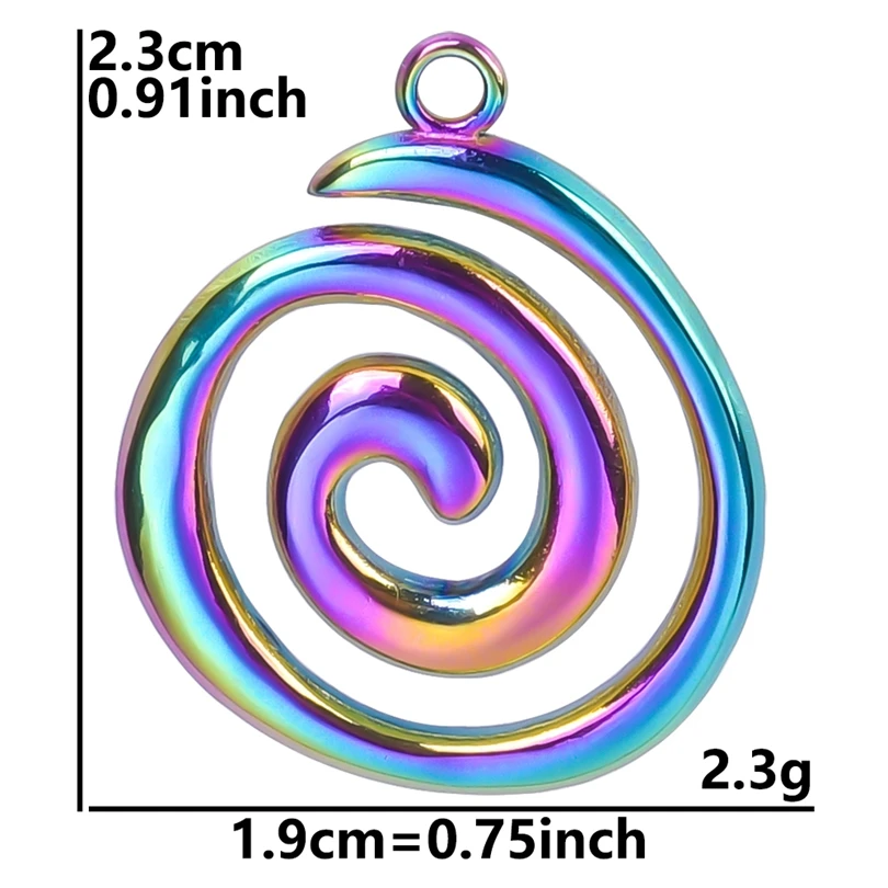 5Pcs Fashion Spiral Swirl CharmsVortex Circle Pendants for Necklace Bracelet Earring Jewelry Making Handmade Findings Wholesale