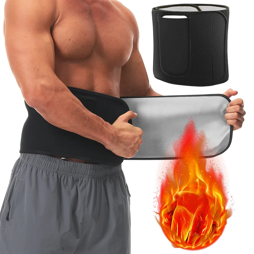 

Men Hot Thermal Sauna Belt Body Shaper Fat Burning Bodybuilding Waist Trainer Workout Slimming Girdles Gym Weight Loss Shapewear