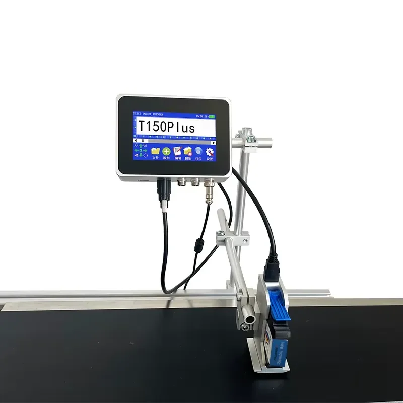 YAOMATEC Industrial Online Inkjet Printer 4.3 Inch Touch Screen Refillable Ink High Speed for Variable Data Multi-Font