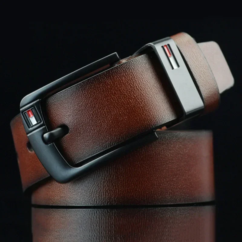حزام للرجال 2024 تصميم العلامة التجارية الفاخرة الشهيرة بولي Leather الجلود الكلاسيكية سبيكة دبابيس مشبك أحزمة وسط فاسق للجينز الترفيه حزام