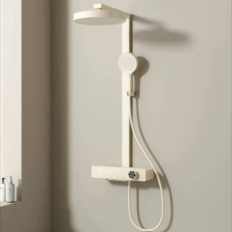 Digital Display Shower Set Hot and Cold Control Multifunctional Knobbed Triple Function Shower Set with Hand Shower