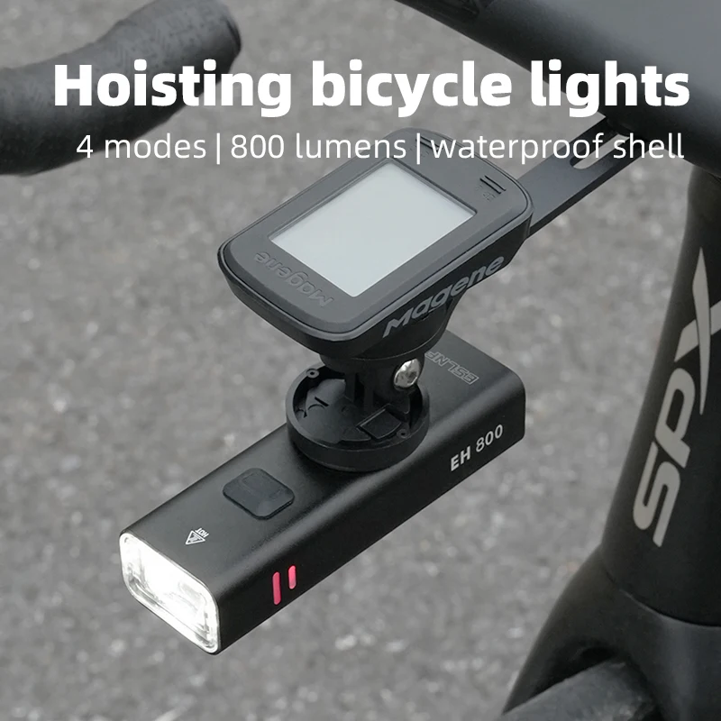 ESLNF 800LM Bicycle Headlight Type-C Charging LED Cycling Front Lamp Aluminum MTB Road Bike Light
