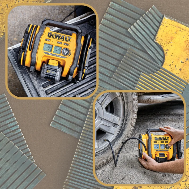 DEWALT DCC020IB Wiederaufladbare tragbare elektrische Kompaktluftpumpe für Autoreifen 160 PSI, keine Batterie