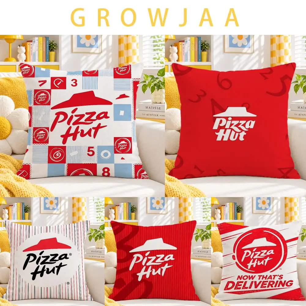 brand Pizza Hut Cushion Cover Throw Pillow Short Plush Fresh Bright Cushion for Bedroom Sofa Ornament Present Gift
