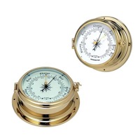 Waterproof 180mm Brass Digital Aneroid Marine Boat Ship Nautical Pressure Barometer Precision Gauge Compass Watch Clock