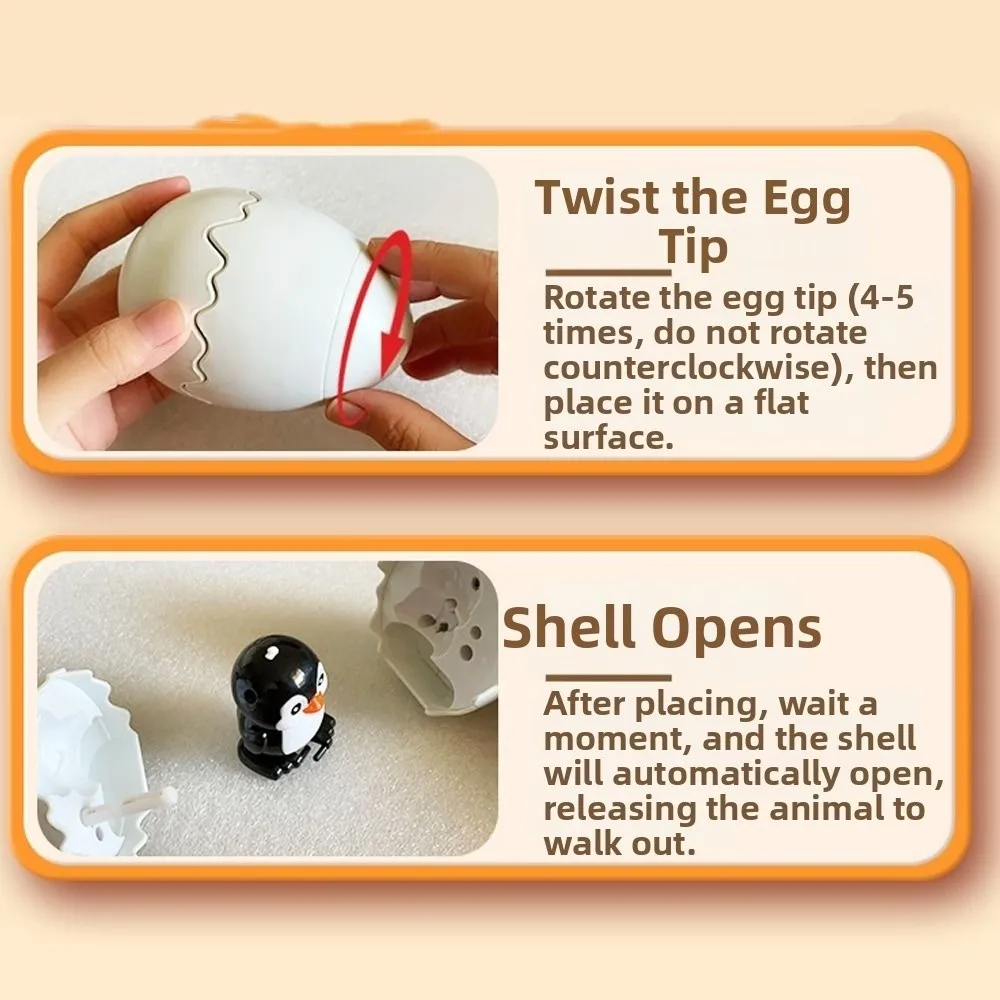 Portable Clockwork Duck Jumping Egg Toy Breaking The Shell Jumping Egg Little Penguin Jumping Egg Toy