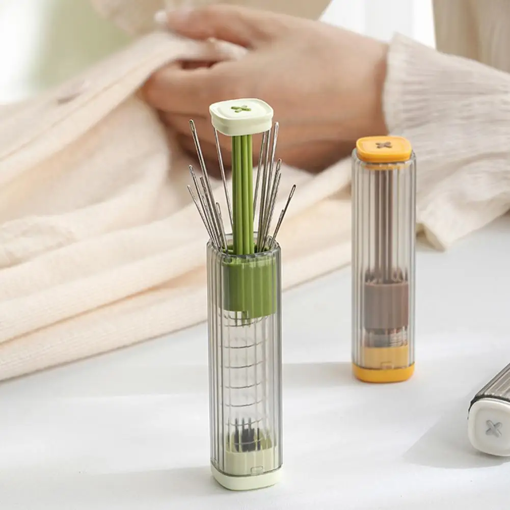 Kit da cucito con scatola per aghi magnetica Custodia per aghi magnetici portatile con 20 punti Aghi da cucito Cucito professionale per una sicurezza