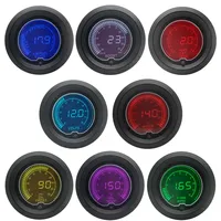 52mm Boost/Water temp/Oil temp/Volt/Tachometer/EGT/Air fuel ratio/Oil pressure Gauge LCD Digital 7 Color Display