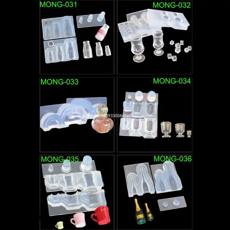 Bottle Silicone Crystal Epoxy Mold Milk Cup Casting Resin Molds Crafts Dropship