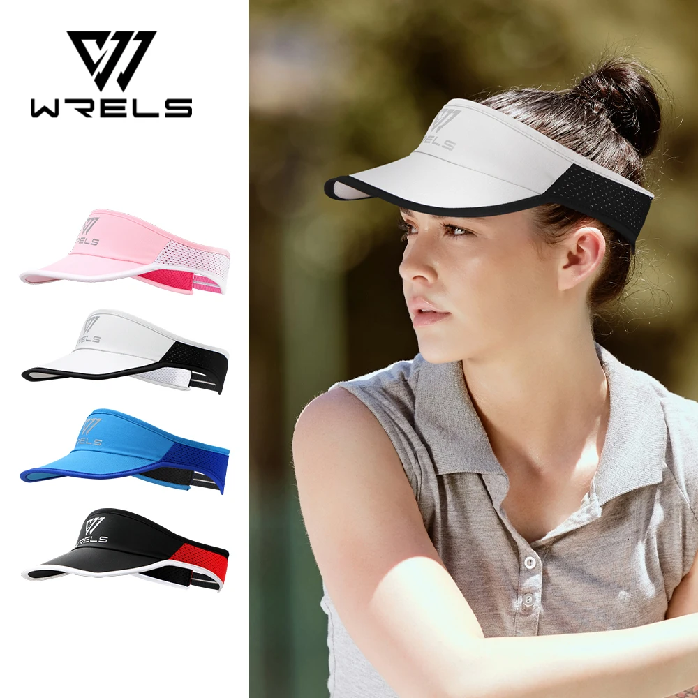 

WRELS Summer Outdoor Sports Cap Sun Protection Sun Hat op-Empty Visor Empty Breathable Anti-UV Adjustable No Slip Cool Sun Cap