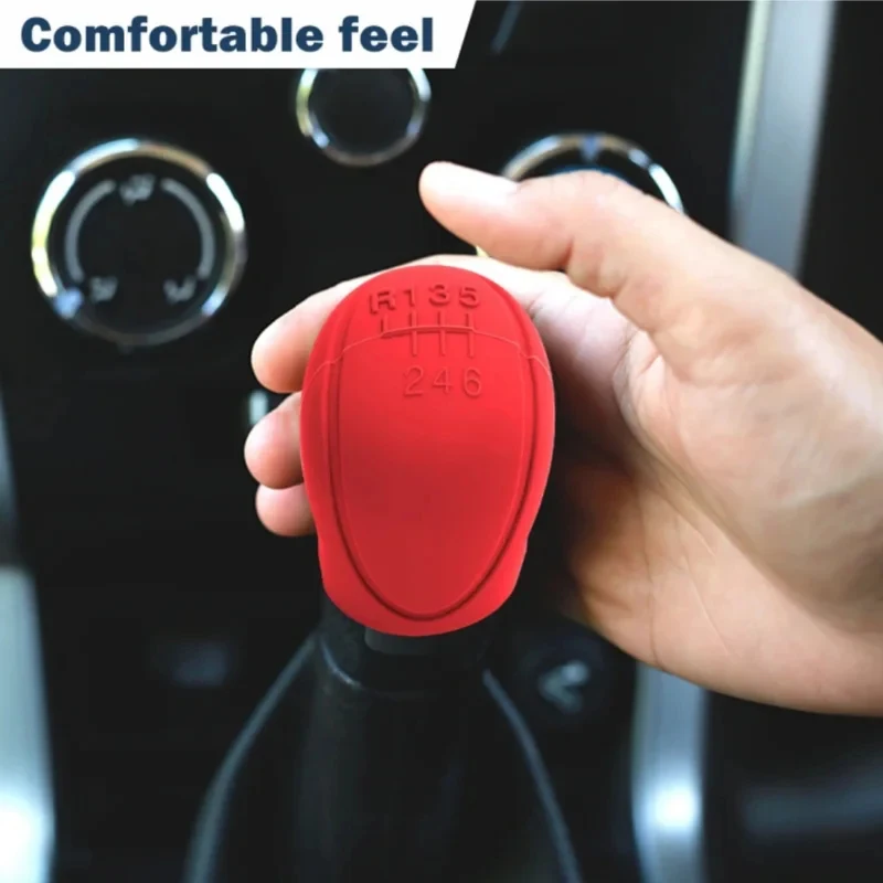 1/2/3/4pcs Car Gear Silicone Handbrake Gear Shift Non-Slip Grip Handle Protective Cover Manual Interior Modification Supplies