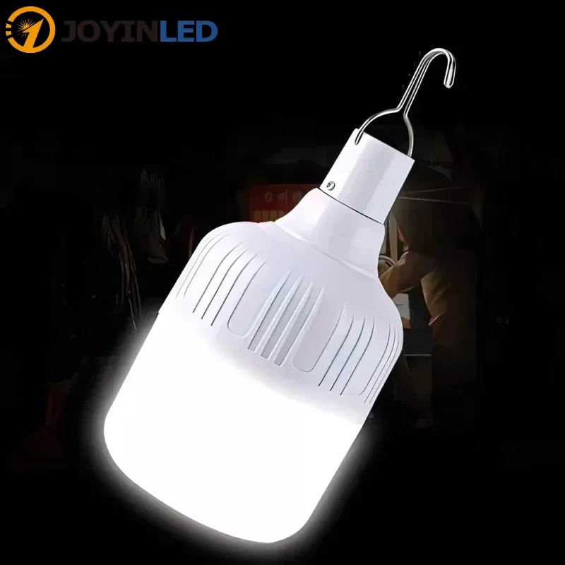 20W/80W Portable Hanging Usb Light Bulbs LED Night Light USB Rechargeable Camping Lamp for Room Home Portable Emergency Lighting