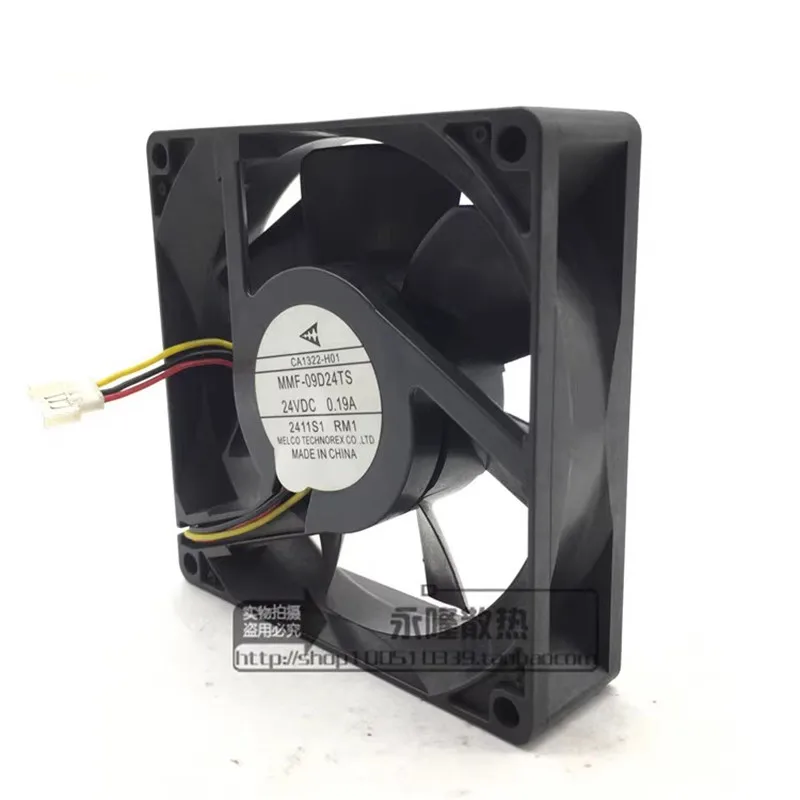 Original MMF-09D4TS 24V 0.19A 9CM 90*90*25MM 3-wire frequency converter Cooling fan