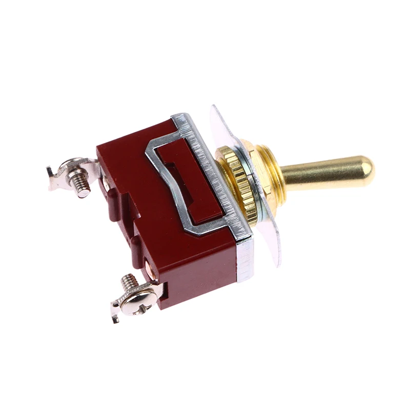 

1 шт., золотой латунный переключатель, 12 ~ 250 В, 1GANG, 2 направления, 2-контактный, «сделай сам», домашний бар, отель, машина, электрический настенный выключатель света